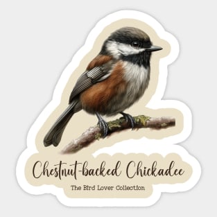 Chestnut-backed Chickadee - The Bird Lover Collection Sticker